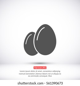 egg icon vector, solid illustration