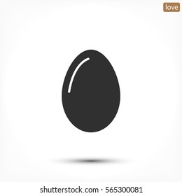 egg icon vector, solid illustration
