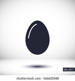 egg icon vector, solid illustration