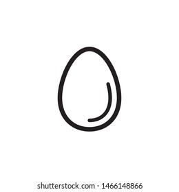 Vector de icono de huevo. Ilustración del símbolo de huevo. Diseño plano sobre fondo blanco.