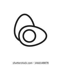 Egg icon vector. Egg symbol illustration. Flat design style on white background.