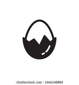 Egg icon vector. Egg symbol illustration. Flat design style on white background.