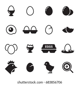 Egg icons set