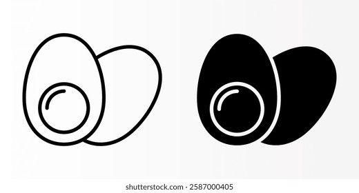 Egg icons set. for mobile concept and web design on white background
