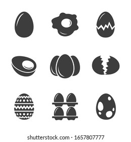 Egg icons set vector image