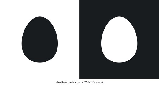 Egg icons in solid black and white colors