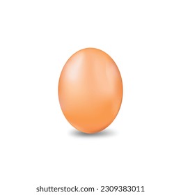 Egg illustration, brown egg vector illustration on white background, egg emoji, vector illustration 