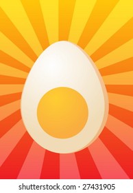 Egg illustration clipart half sliced boiled egg
