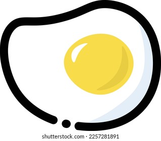 ilustración de huevo con estilo plano
