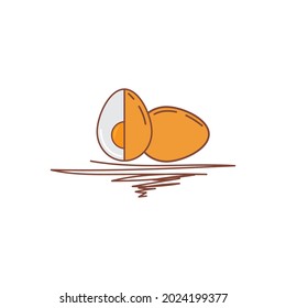 Egg illustration logo vector flat design