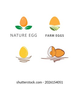 Egg illustration logo vector flat design