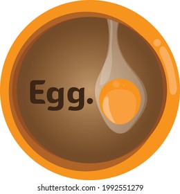 egg illustration on circle. healthy food. protein food. good to print on t-shirt.