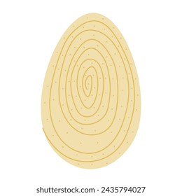 Egg illustration. Simple vector easter egg. One egg.