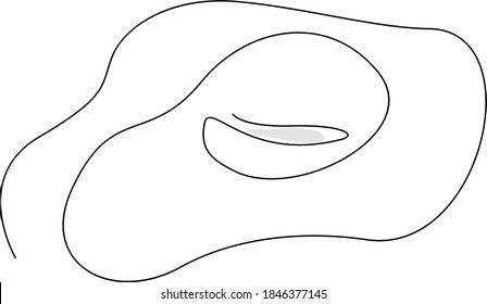 A egg. illustrations for web. Оne line. Outline. Minimalism.