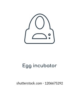 Egg incubator concept line icon. Linear Egg incubator concept outline symbol design. This simple element illustration can be used for web and mobile UI/UX.