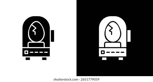 Icono de incubadora de huevos de un Vector de estilo plano