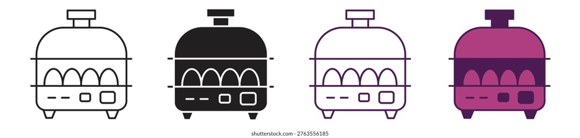Egg incubator icon set , vector illustration.