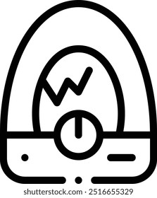 egg incubator icon. Thin Linear Style Design Isolated On White Background