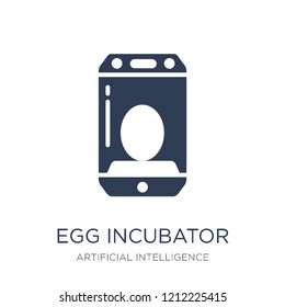 Egg incubator icon. Trendy flat vector Egg incubator icon on white background from Artificial Intelligence, Future Technology collection, vector illustration can be use for web and mobile, eps10