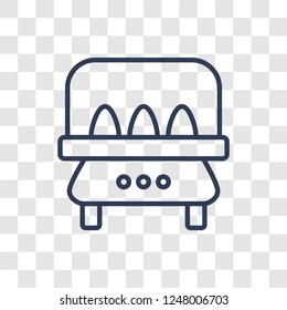 Egg incubator icon. Trendy linear Egg incubator logo concept on transparent background from Artificial Intellegence and Future Technology collection