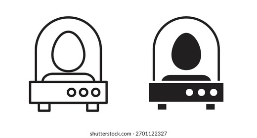 Egg incubator icon vector glyph flat and trendy stroke line pack