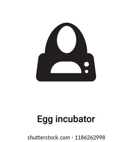 Egg incubator icon vector isolated on white background, logo concept of Egg incubator sign on transparent background, filled black symbol