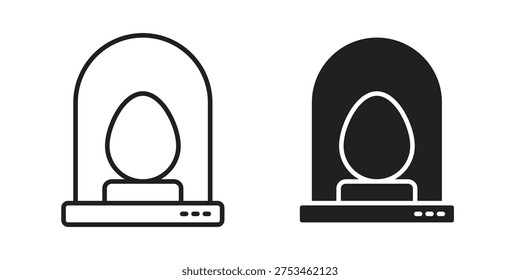 Egg incubator icons for templates, web design and infographics
