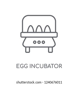 Egg incubator linear icon. Modern outline Egg incubator logo concept on white background from Artificial Intellegence and Future Technology collection.