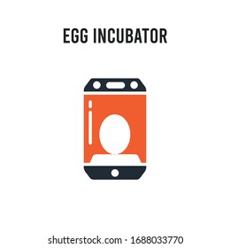 Egg incubator vector icon on white background. Red and black colored Egg incubator icon. Simple element illustration sign symbol EPS