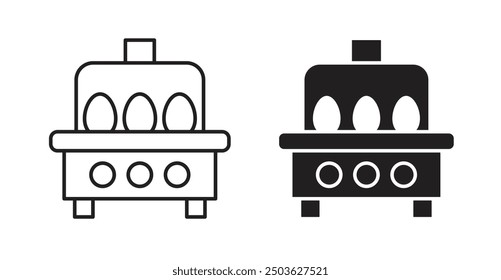 Egg incubator vector icon in solid and outline style