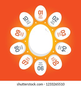 egg infographic illustration vector