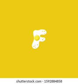 Egg with initial letter F concepts logo design graphic unique modern illustration template