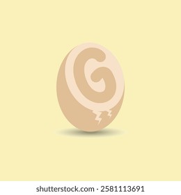 Egg with initial letter G concepts logo design graphic unique and modern illustration template.