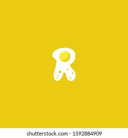 Egg with initial letter R concepts logo design graphic unique modern illustration template