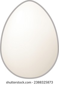 The egg isolated on white background