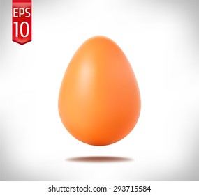 egg. Isolated On White Background. Vector Illustration.