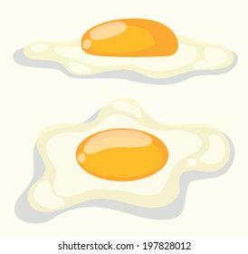 Egg isolated on white background.vector.food.