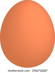 An egg isolated vector illustration.