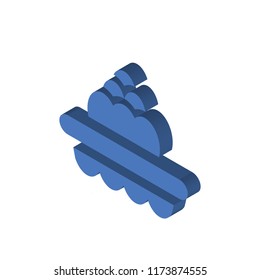 Egg isometric left top view 3D icon