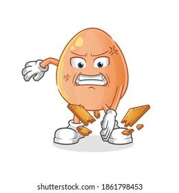 egg karate mascot. cartoon vector