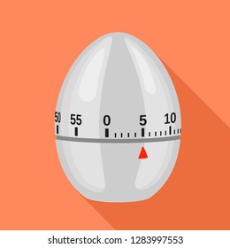 Egg Kitchen Timer Icon. Flat Illustration Of Egg Kitchen Timer Vector Icon For Web Design