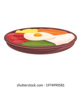 Egg korean food icon. Cartoon of Egg korean food vector icon for web design isolated on white background