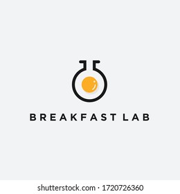 egg lab logo design vector silhouette illustration on white background