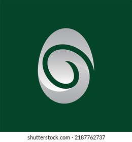 Egg Leaf Nature Ecology Logo