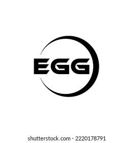 Diseño del logotipo de la letra EGG en la ilustración. Logo vector, diseños de caligrafía para logotipo, afiche, invitación, etc.