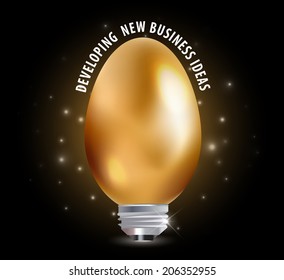 egg with light bulb Idea, business Idea concept - vector eps10
