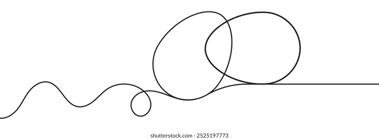 Arte de linha de ovo, desenho contínuo de uma linha de design de forma de ovo eps10