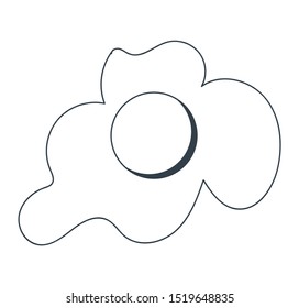 Egg line art vector icon. Isolated white background.