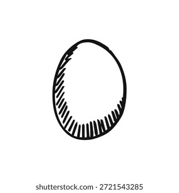 egg line drawing isolated sketch
