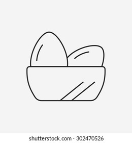 egg line icon